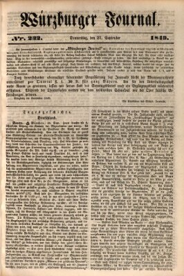 Würzburger Journal Donnerstag 27. September 1849