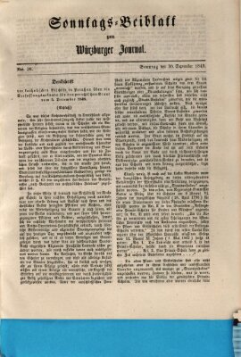 Würzburger Journal Sonntag 30. September 1849