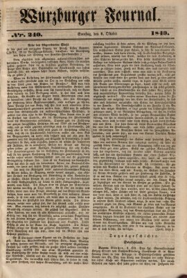 Würzburger Journal Samstag 6. Oktober 1849