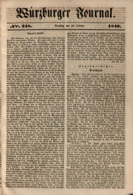 Würzburger Journal Dienstag 16. Oktober 1849