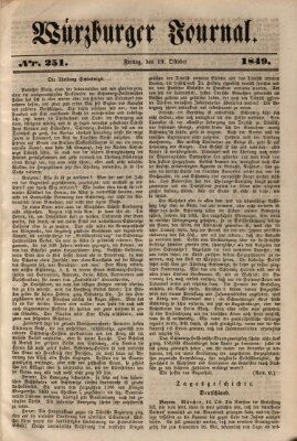 Würzburger Journal Freitag 19. Oktober 1849