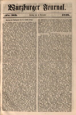 Würzburger Journal Freitag 2. November 1849