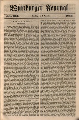 Würzburger Journal Samstag 3. November 1849