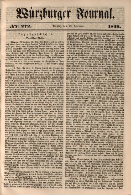 Würzburger Journal Dienstag 13. November 1849