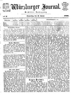 Würzburger Journal Donnerstag 19. Januar 1860