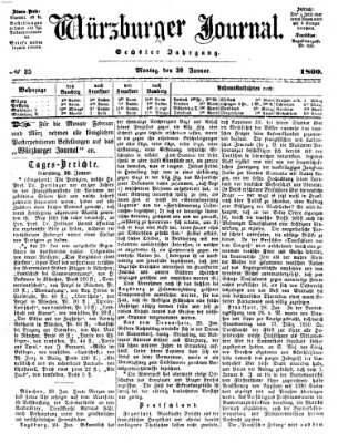 Würzburger Journal Montag 30. Januar 1860