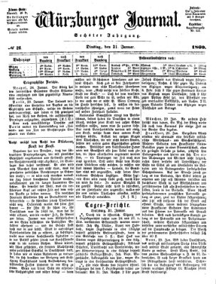 Würzburger Journal Dienstag 31. Januar 1860