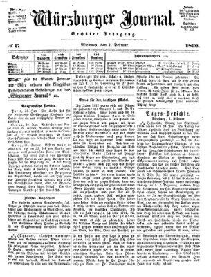 Würzburger Journal Mittwoch 1. Februar 1860