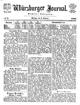 Würzburger Journal Montag 6. Februar 1860