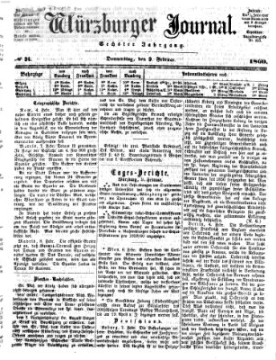 Würzburger Journal Donnerstag 9. Februar 1860