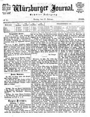 Würzburger Journal Freitag 17. Februar 1860