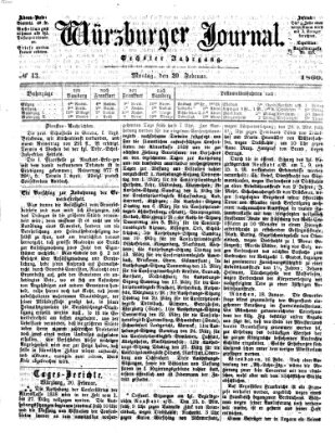 Würzburger Journal Montag 20. Februar 1860