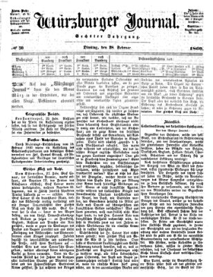 Würzburger Journal Dienstag 28. Februar 1860