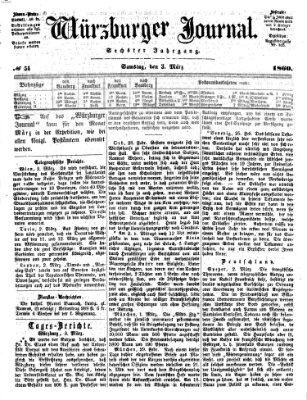 Würzburger Journal Samstag 3. März 1860