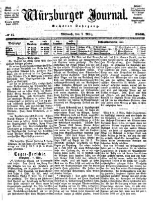 Würzburger Journal Mittwoch 7. März 1860