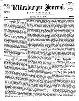 Würzburger Journal Samstag 17. März 1860