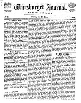 Würzburger Journal Dienstag 20. März 1860