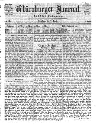 Würzburger Journal Samstag 7. April 1860