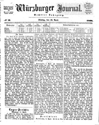 Würzburger Journal Dienstag 10. April 1860