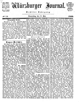 Würzburger Journal Donnerstag 17. Mai 1860