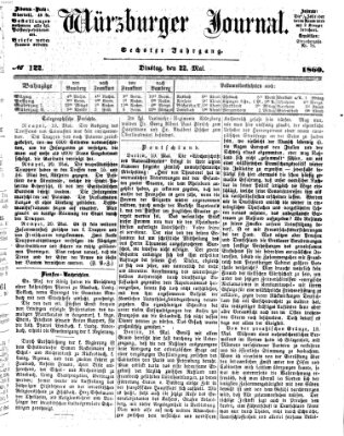 Würzburger Journal Dienstag 22. Mai 1860