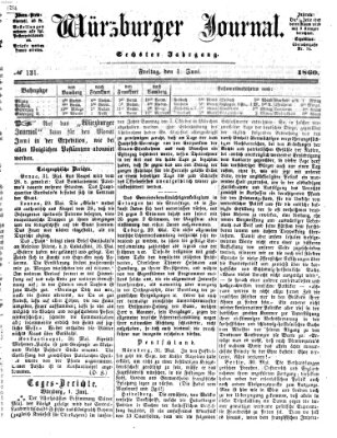 Würzburger Journal Freitag 1. Juni 1860