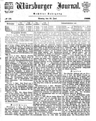 Würzburger Journal Sonntag 10. Juni 1860