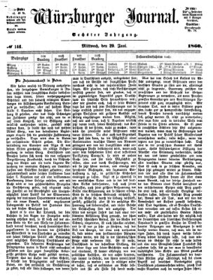 Würzburger Journal Mittwoch 20. Juni 1860