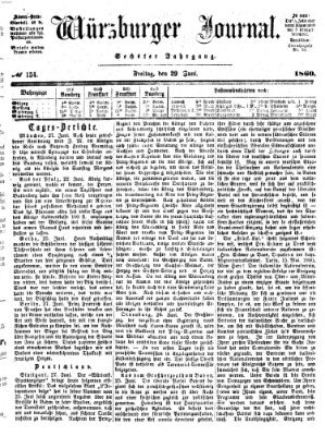 Würzburger Journal Freitag 29. Juni 1860