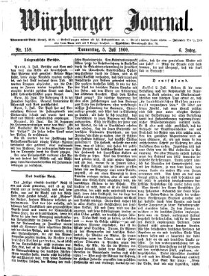 Würzburger Journal Donnerstag 5. Juli 1860