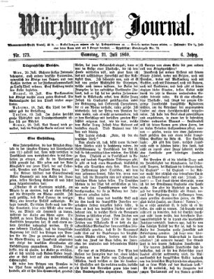 Würzburger Journal Samstag 21. Juli 1860