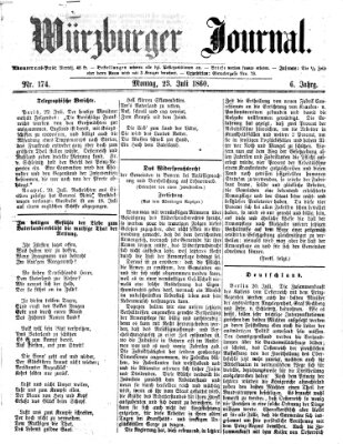 Würzburger Journal Montag 23. Juli 1860