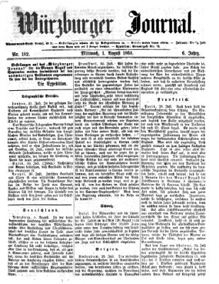 Würzburger Journal Mittwoch 1. August 1860