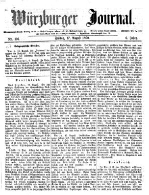 Würzburger Journal Freitag 17. August 1860