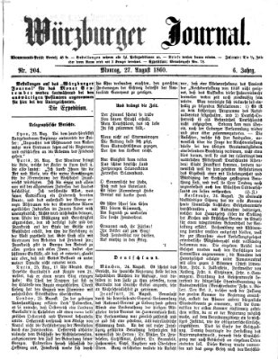 Würzburger Journal Montag 27. August 1860