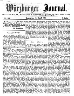 Würzburger Journal Donnerstag 30. August 1860