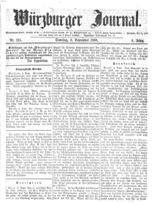 Würzburger Journal Samstag 8. September 1860