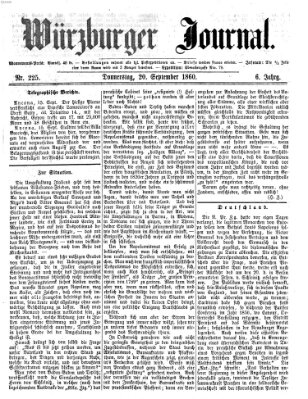 Würzburger Journal Donnerstag 20. September 1860