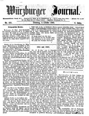 Würzburger Journal Dienstag 2. Oktober 1860