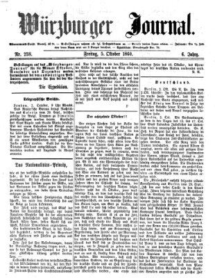 Würzburger Journal Freitag 5. Oktober 1860