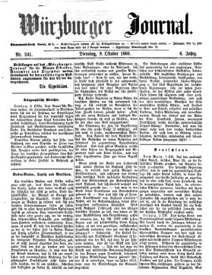 Würzburger Journal Dienstag 9. Oktober 1860