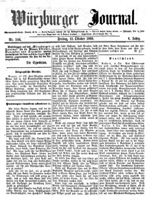 Würzburger Journal Freitag 12. Oktober 1860