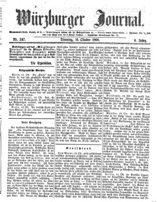 Würzburger Journal Dienstag 16. Oktober 1860