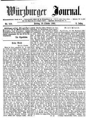 Würzburger Journal Freitag 19. Oktober 1860