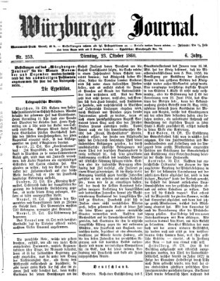 Würzburger Journal Dienstag 23. Oktober 1860