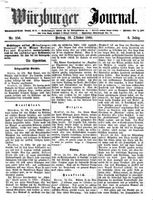 Würzburger Journal Freitag 26. Oktober 1860