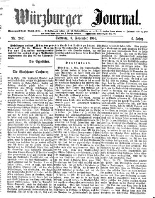 Würzburger Journal Samstag 3. November 1860