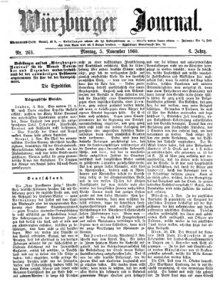 Würzburger Journal Montag 5. November 1860