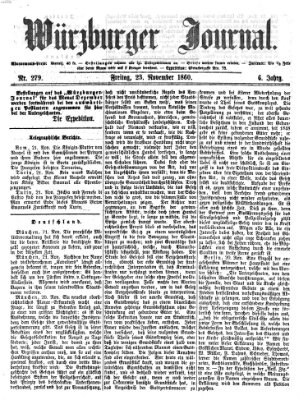 Würzburger Journal Freitag 23. November 1860