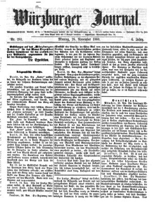 Würzburger Journal Montag 26. November 1860